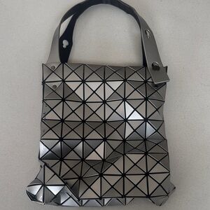 Like new Issey Miyake Silver Geometric Shoulder Bag..”Hot”